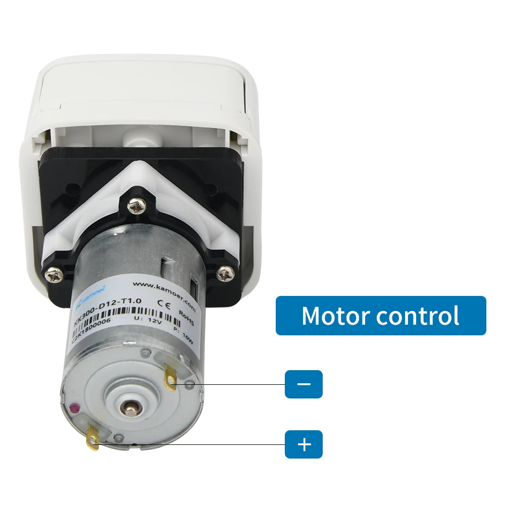 Kamoer 80-290ml/min KK300-D Peristaltic Pump 12V DC Motor Self-priming Pump with Transformers Pump Head Laboratory Dosing Pump