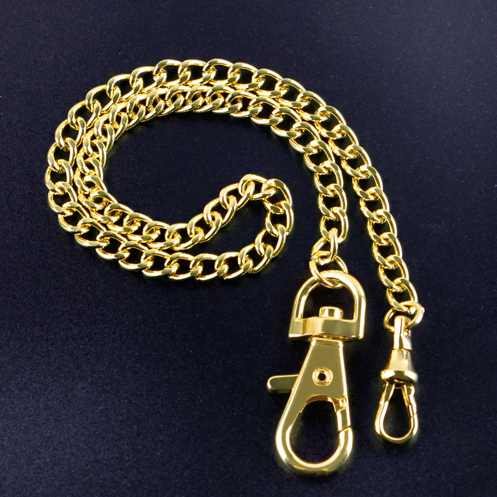 Men\'s 37.5cm Albert Pocket Watch Vest Chain with Circle Spring Clasp Chain Pocket Watch Vintage Metal Steel Chain Accessory