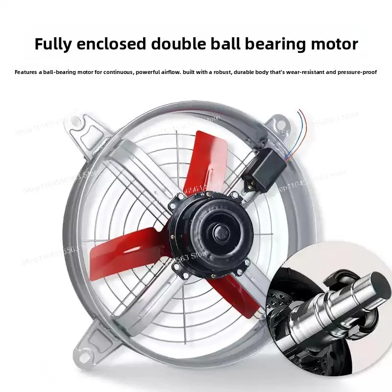 Industrial-Grade High-Power Exhaust Fan - Mute Design for Household Ventilation