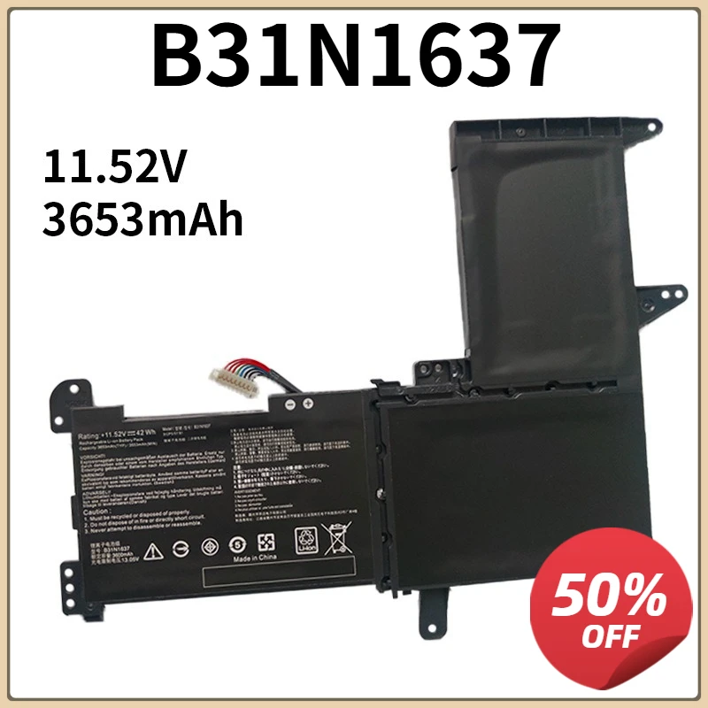 

B31N1637 Laptop Battery For ASUS X510 X510UA X510UF X510UQ VivoBook S15 S510UA S510UQ S510UN S510UR F510UA F510UQ 42WH
