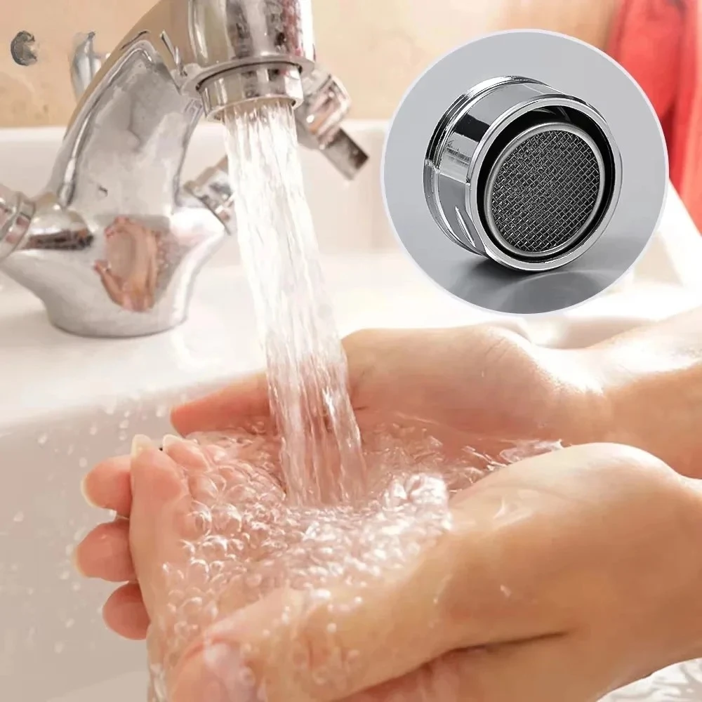 

3 Pcs Brass Water-Saving Faucet Aerator 24mm Thread Replaceable Filter Mesh Mixing Nozzle Bathroom Faucet Parts