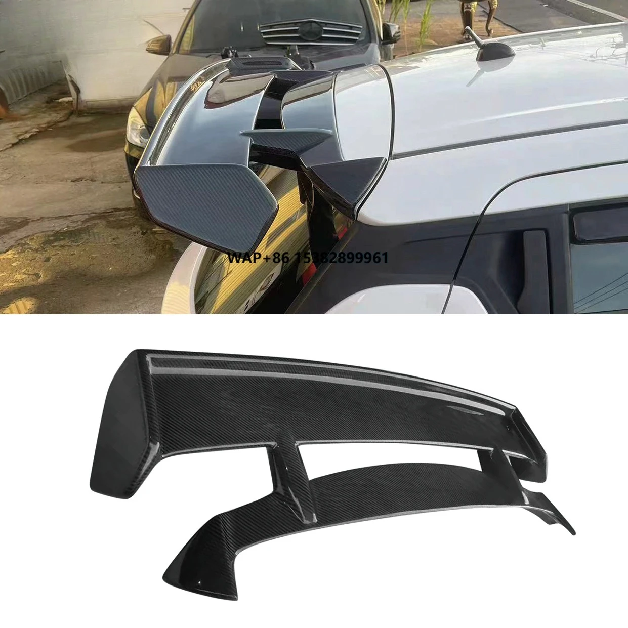 

For Swift ZC33S 2018-2024 Carbon Fiber Roof Wing Rear Spoiler Big Tail Wing High-Performance Car Parts Bumper