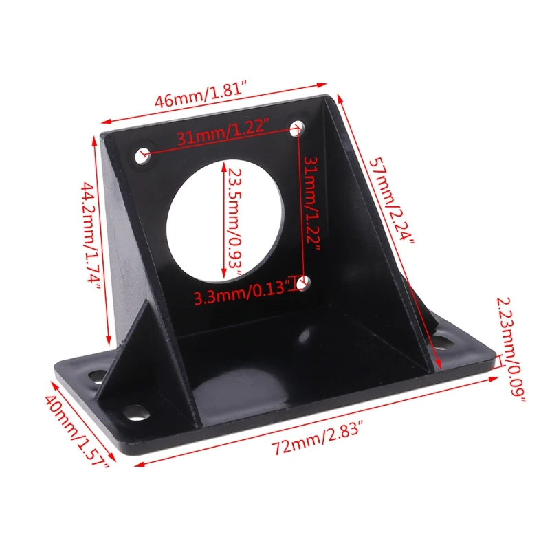 อุปกรณ์เสริมสำหรับเครื่องพิมพ์ 3d ขายึดพลาสติก Nema17 42 Stepper Motor Bracket สีดำ