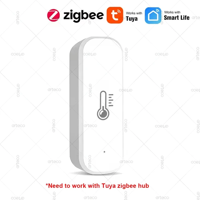 Tuya Zigbee Mini czujnik temperatury i wilgotności Smart Life APP Remote Monitor dla inteligentnego domu współpracuje z Alexa Google Assistant