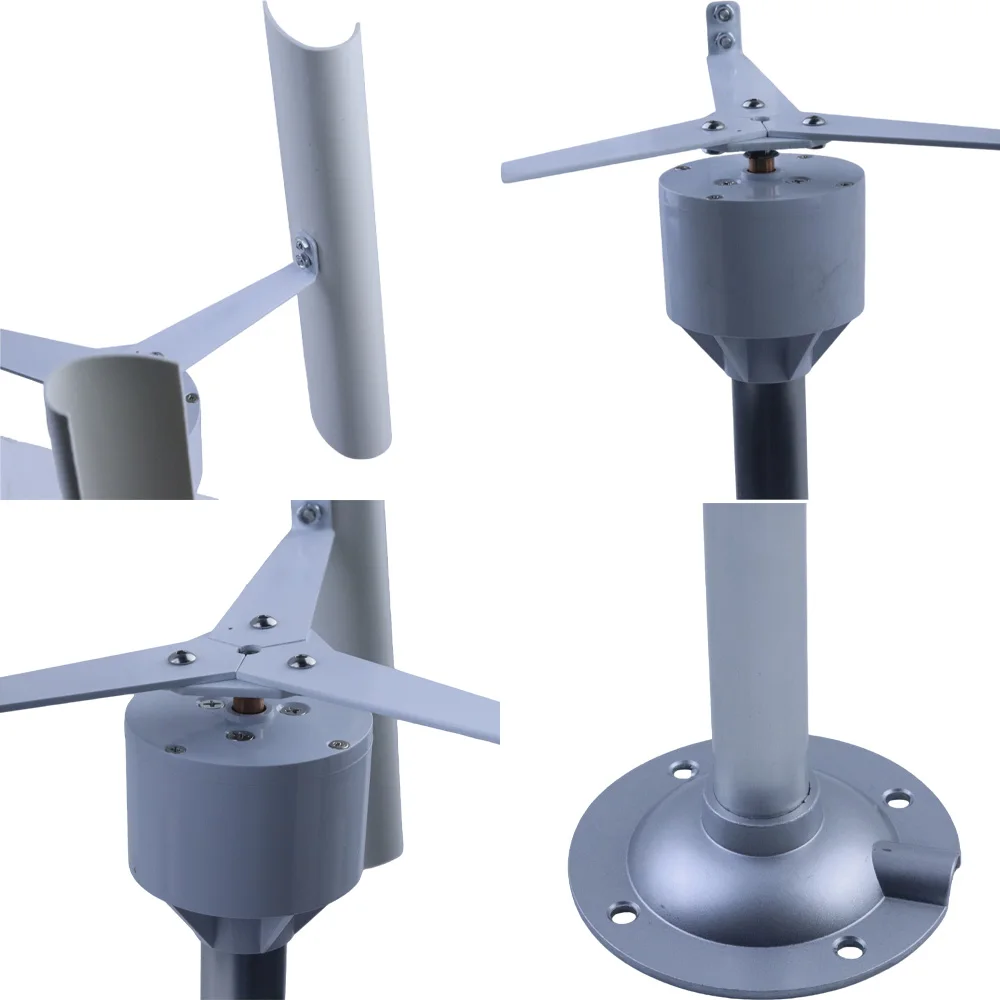 Vertical Axis Wind Turbine Model Three-phase Permanent Magnet Generator Windmill Toy Night Light Making DIY Display