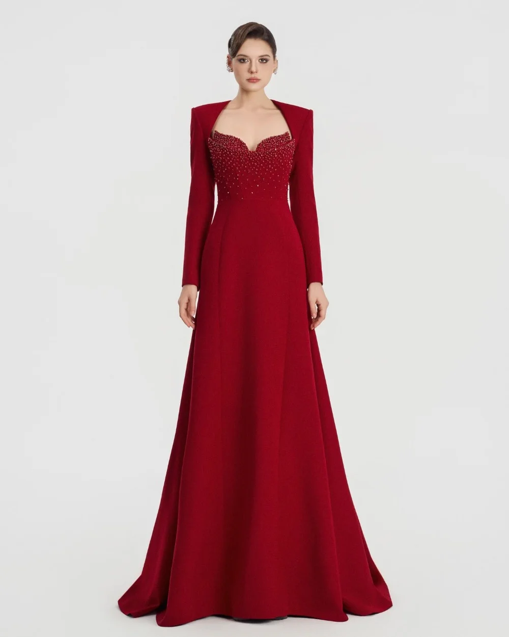 

Customized Luxurious Exquisite Jersey Beading Rhinestone Mermaid Square Neck Long Dresses Evening Dresses Exquisite High Quality