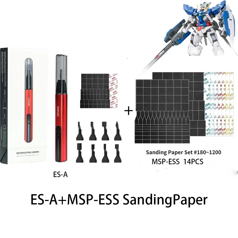 DSPIAE ES-A Reciprocating Sander Elektrische slijpstaaf voor Gundam Plastic Model Militaire Hobby DIY Gereedschap Schuurpapier Schuurkoppen