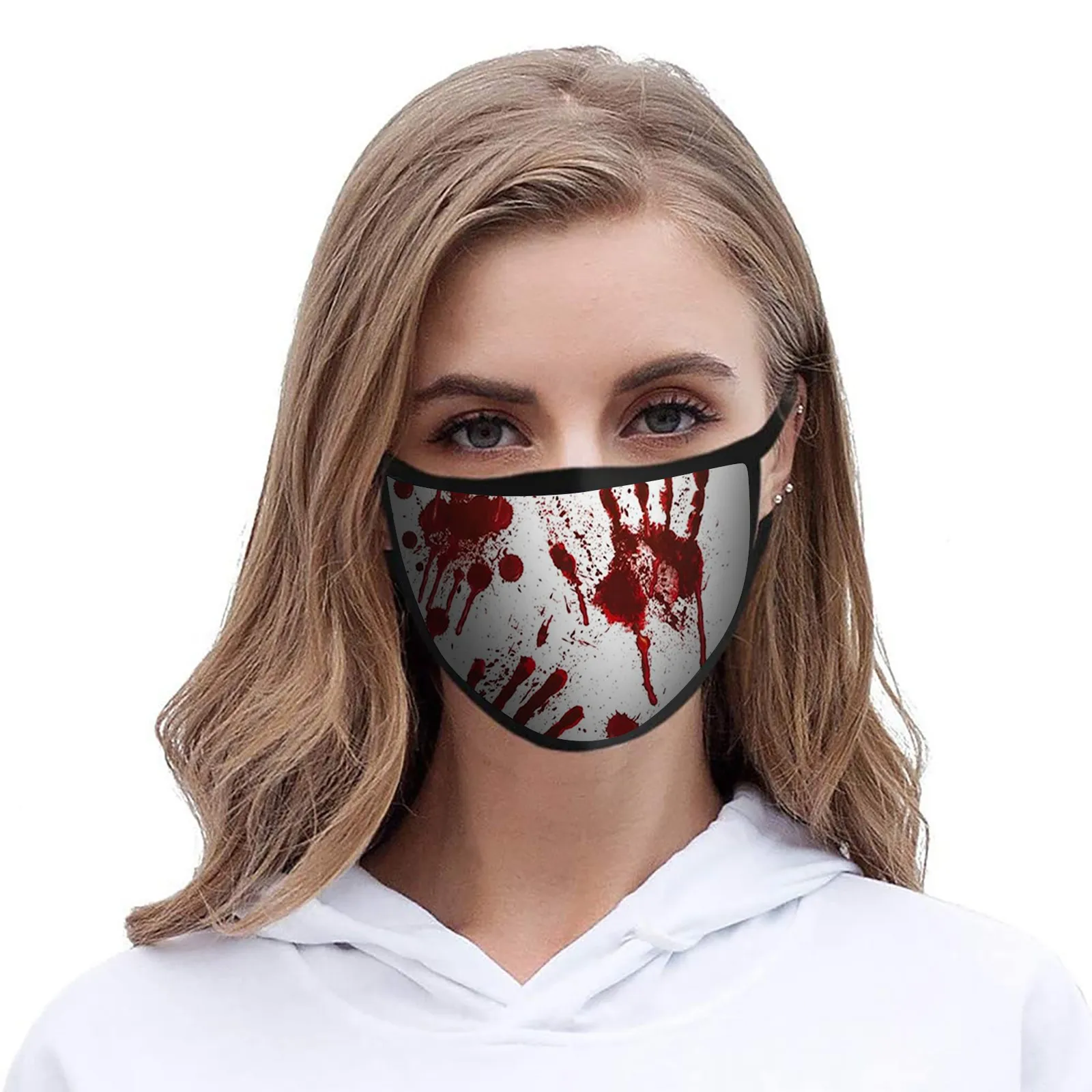 할로윈 패션 프린트 마스크 방풍 안티-침입 얼굴 마스크 빨 수있는 재사용 가능한 축제 파티 의상 장식 액세서리