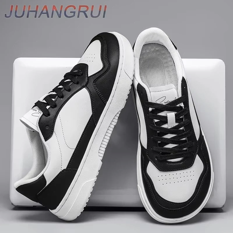 New Men's Wide Toe Barefoot Casual Shoes Spring Wide Last Shoes Board Shoe Wide Toe Shoe Super Fiber And Widened Feet Sneakers