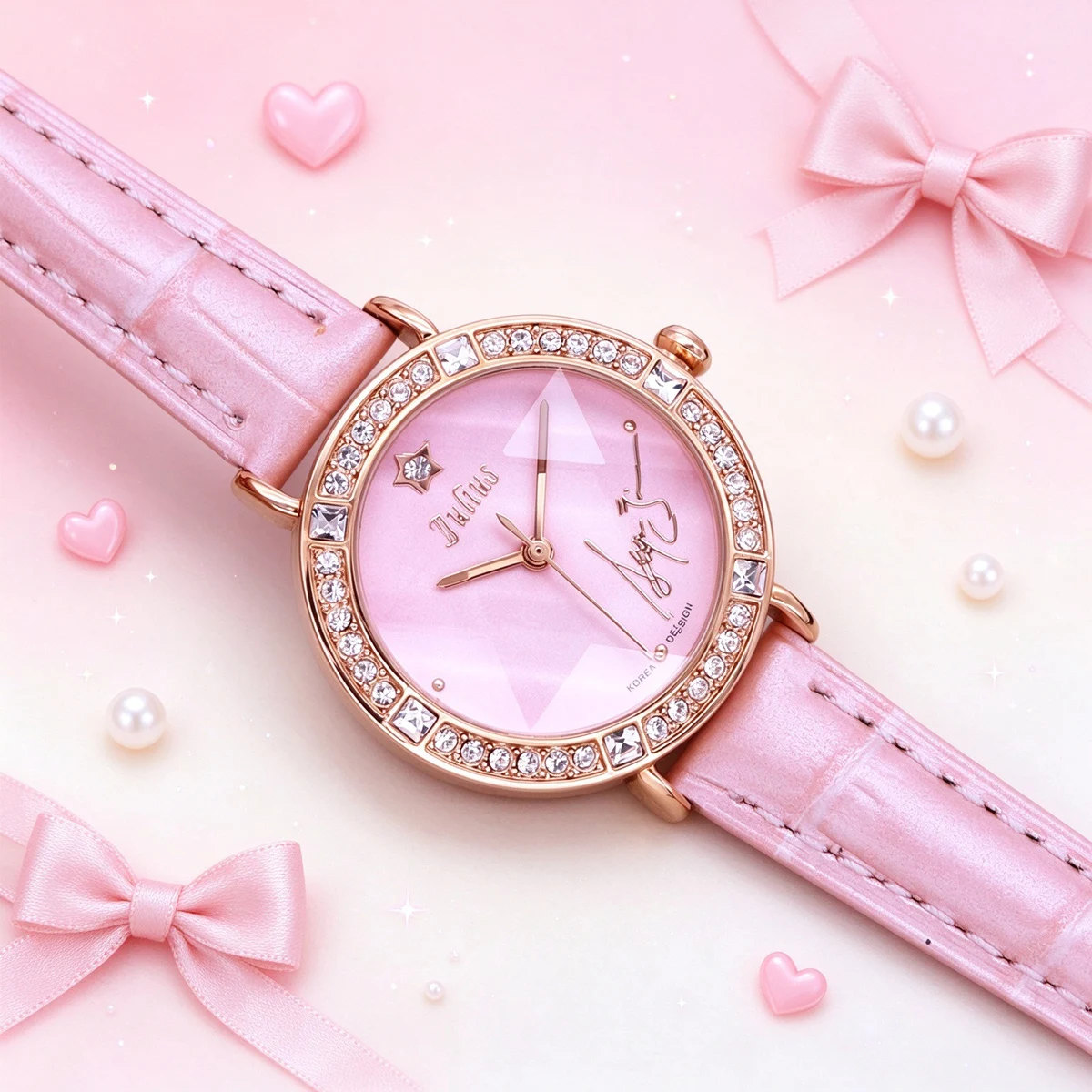 Sale Classic Julius Women's Watch Japan Quartz Hours Fashion Clock Leather Bracelet Girl's Birthday Valentine Gift No Box