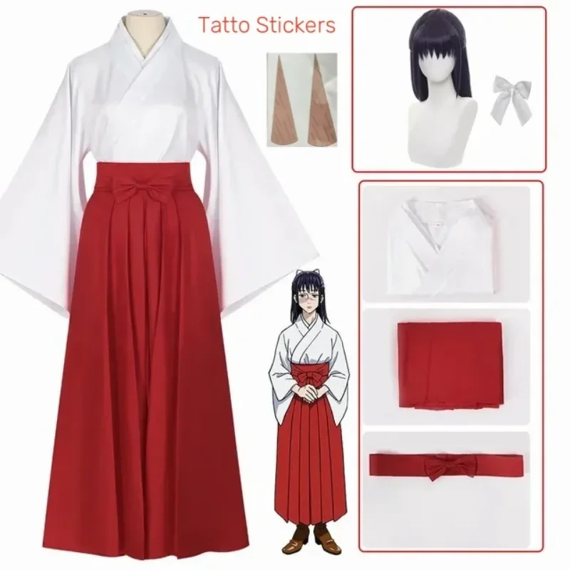 

Utahime Iori Cosplay Costume Wigs Tokyo Jujutsu High School Uniform Wig Halloween Cosplay Costume With Free Tatto Stickers