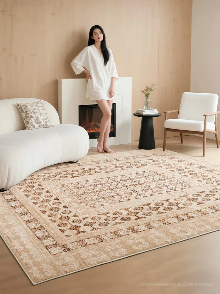 Chinese Style Living Room Carpet Retro Home Cloakroom Floor Rug Deoration Thick Sofa Non-slip Mat Large Full Size Bedroom Carpet