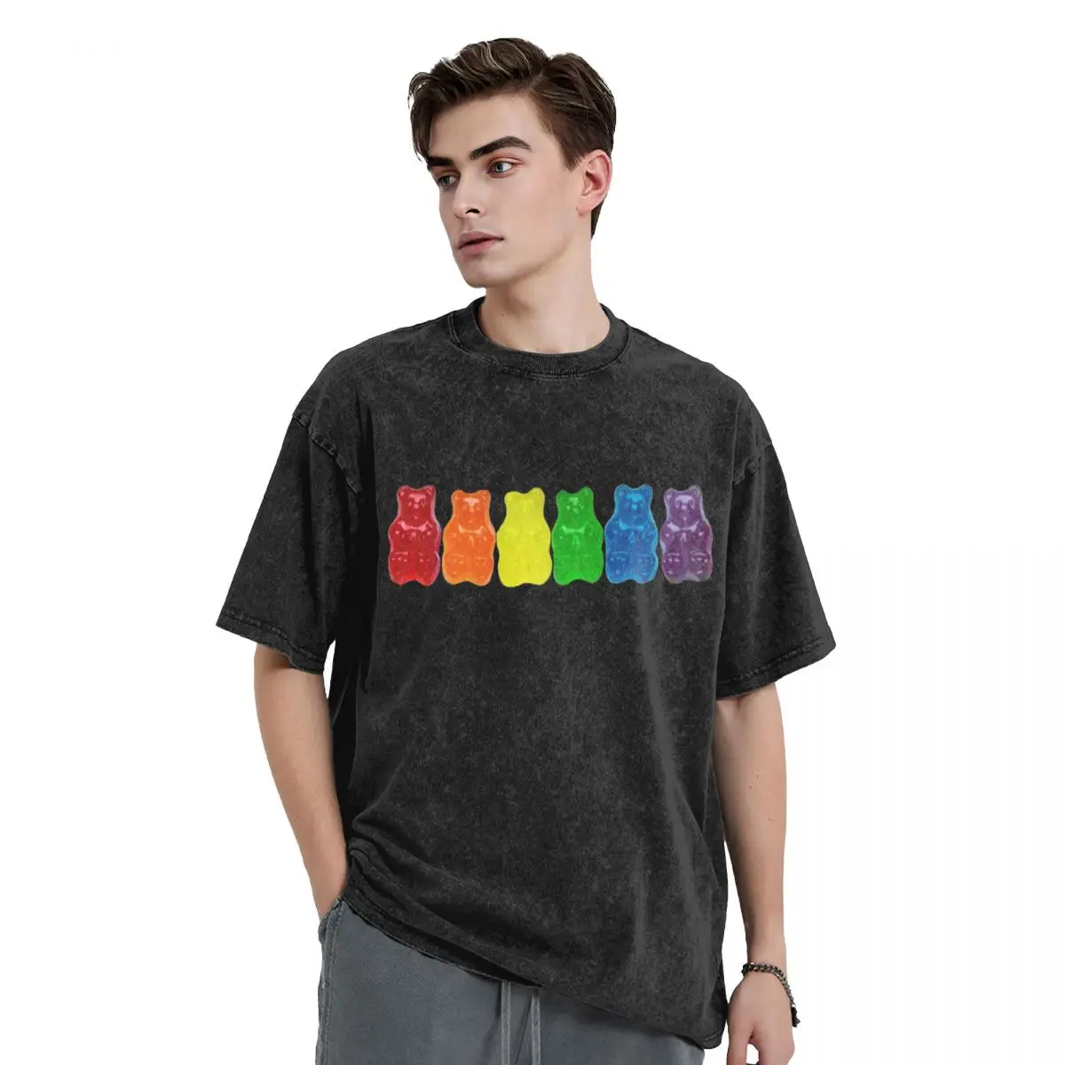 

Rainbow Of Gummi Deliciousness T-Shirt cotton graphic tees tees sweat compression shirt men