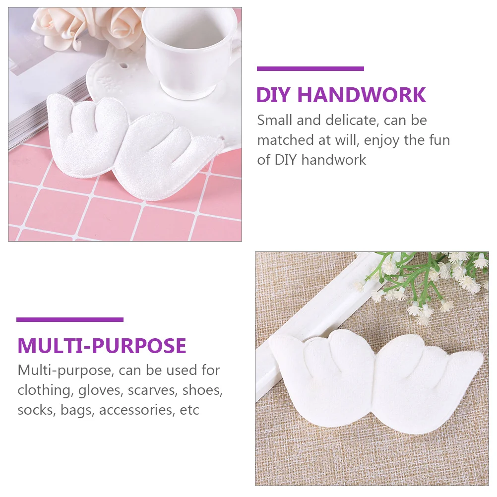 

50pcs Angel Wings White Imitation High Quality Smooth Comfortable Multi Purpose Cloth DIY Angel Wings Decors Storage