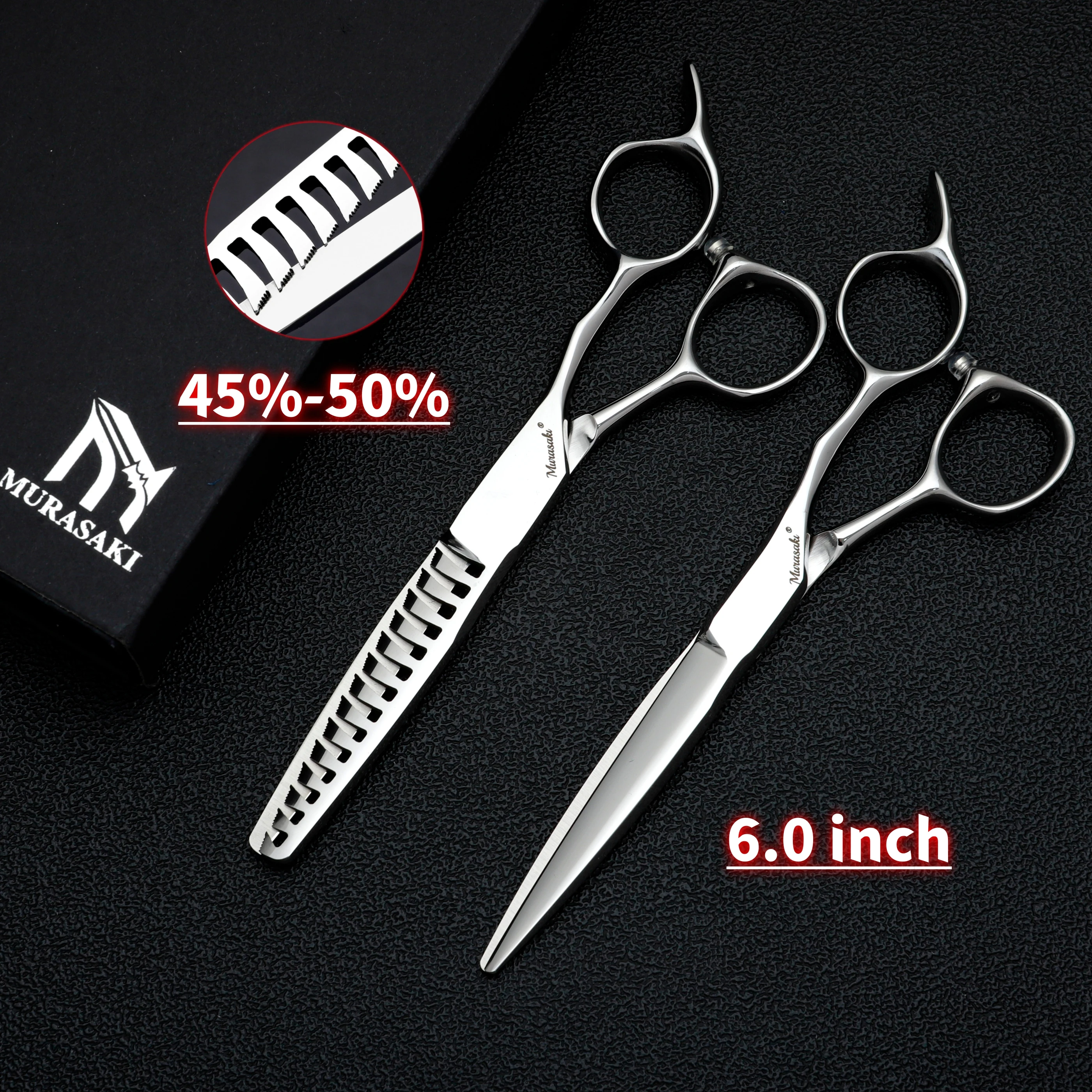 MURASAKI Professionelle Friseurschere, 6,0 bis 6,8 Zoll VG10 Stahl Haarschneideschere, Hochwertige Friseursalon-Accessoires – Detail 21