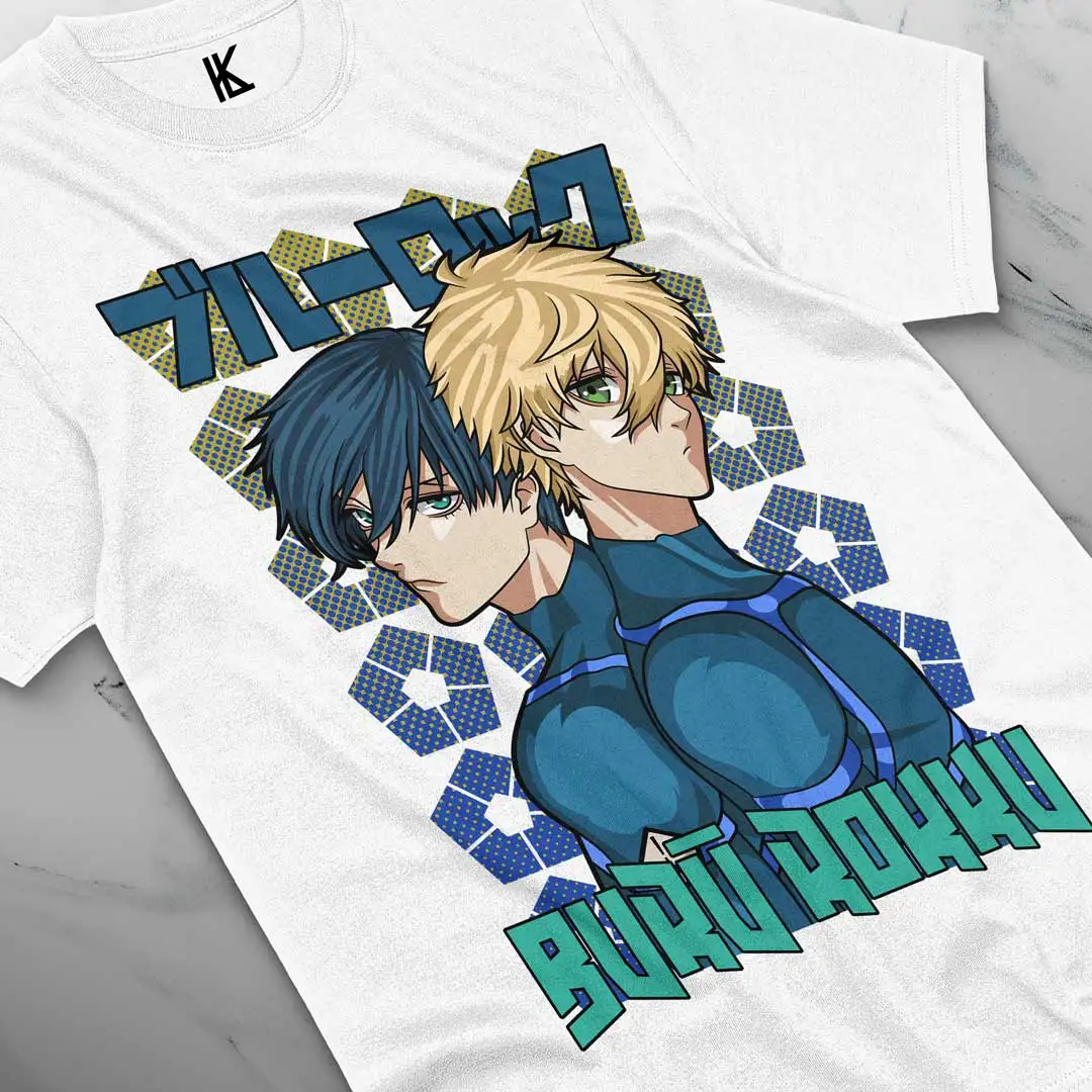 Blue Lock Anime T-shirt Kunigami Rin Itoshi Barou Shouei Meguru Bachira Shirt All Size Cotton