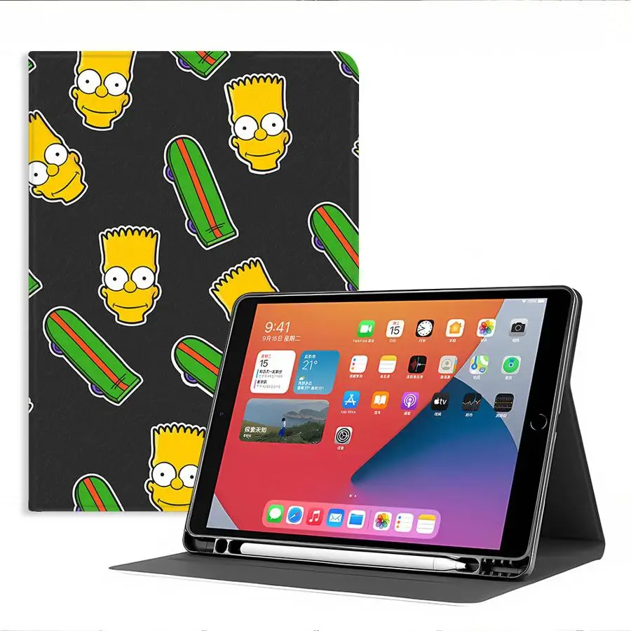 Anime S-Simpsons Case for Xiaomi Pad 5 6 7 8 Pro Redmi Pad SE K Pad 8.8 9.7 12.4 Inch Pad 6s Pro 7 Ultra With Pencil Holder