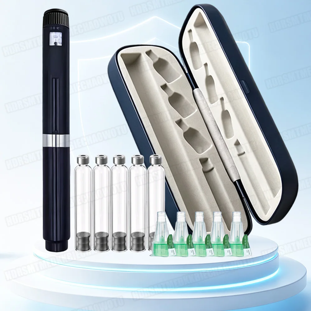Reusable Injection Pen with 10Pcs 3Ml Cartridges 10Pcs Needle Set Portable Insulin Pens Adjustable Precise Dosing Beauty Pen