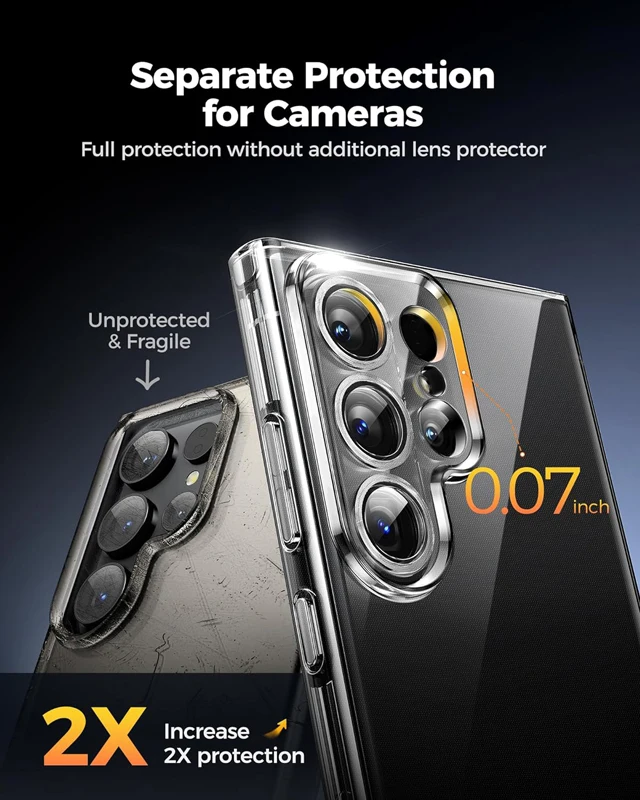 Vollständige Silikon-Schutzhülle für Galaxy Samsung S25 S24 S23 S22 S21 Ultra FE Plus, ultradünn, transparent, Silikon-Softcover – Detail 2