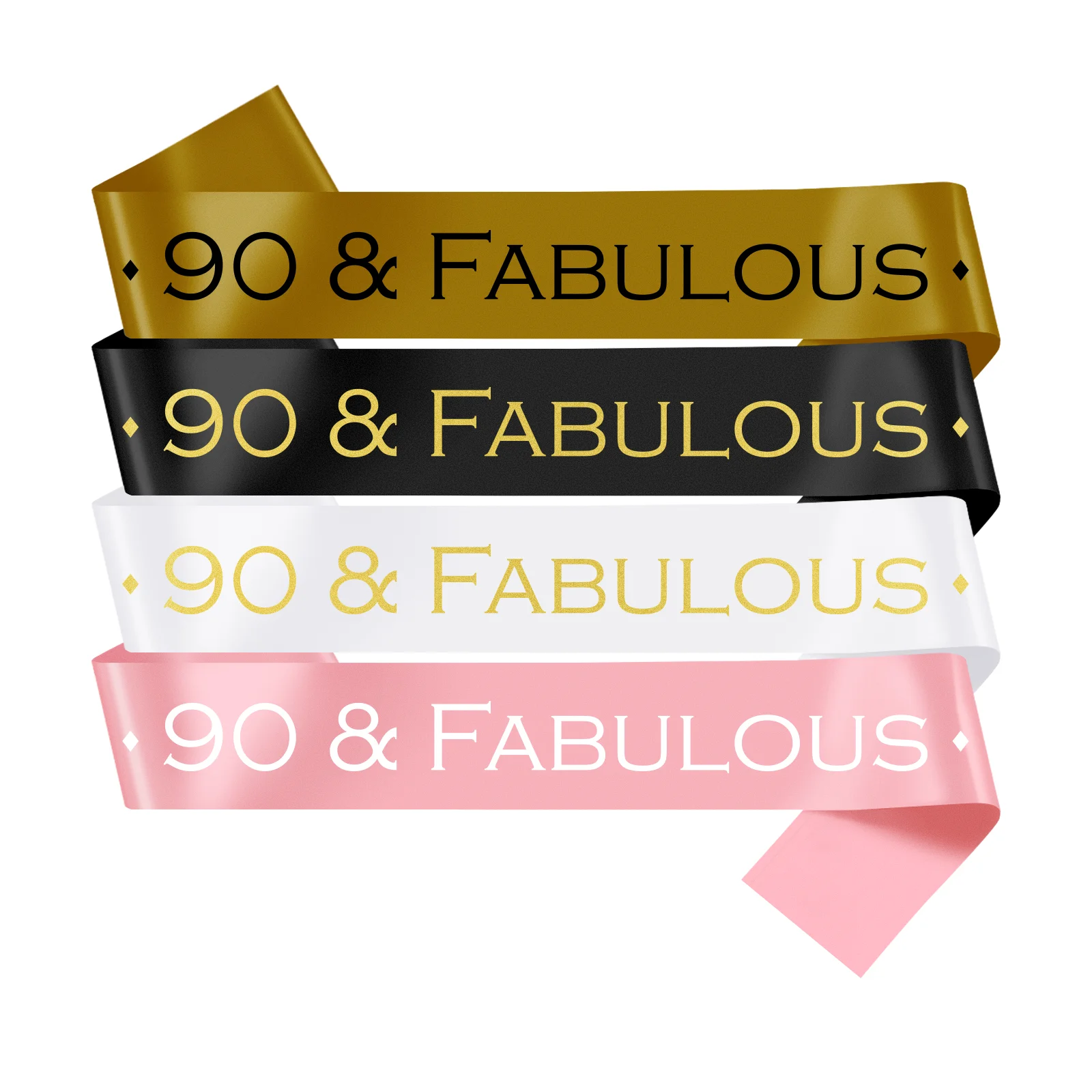 90 & Fabulous Birthday Sash Happy 90th Birthday Party Decoration Party Favors for Men and Women