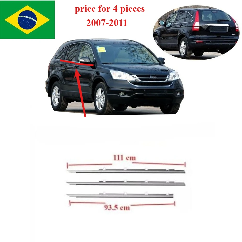 Conjunto de 4 Peças de Borracha de Vedação para Vidro (72450-Swa-A01) para Honda - imagem 1