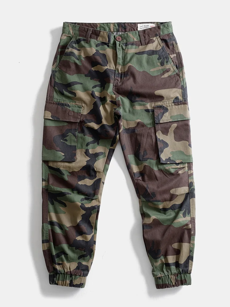 

Мужские рабочие брюки Thiened Outdoor Camouflage в стиле американского ретро, повседневные брюки свободного кроя, длинные брюки