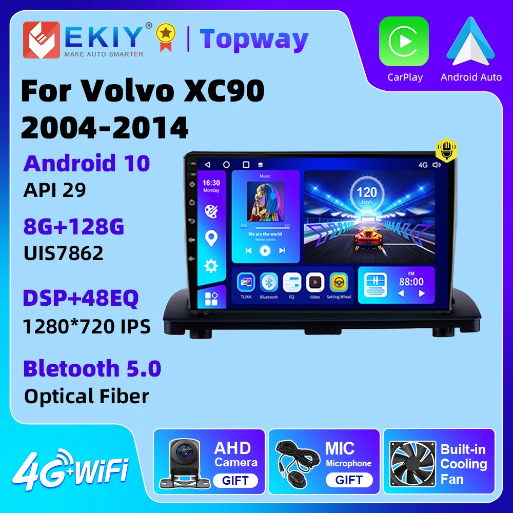 

EKIY For Volvo XC90 2004-2014 Car Radio Autoradio Multimedia Video Player Navigation GPS Android Auto Navigation Carplay