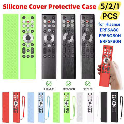 5/2/1PCS Silicone Protective Case Shockproof Silicone Case Remote Case Soft Protector for Hisense ERF6A80 ERF6G80H ERF6F80H
