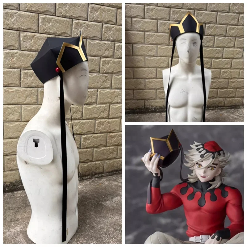 Anime Demon Doma Douma Cosplay sombrero Kimetsu No Yaiba Douma sombreros réplica Prop decoración personaje accesorios fiesta de Halloween