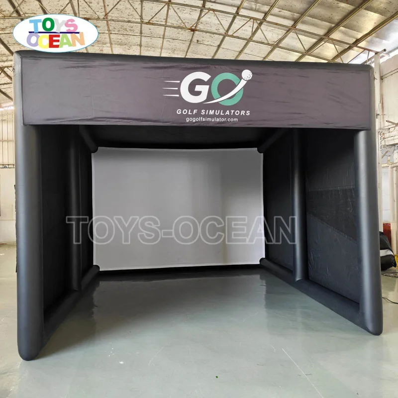Outdoor Mobile Golf Simulator, Inflatable Golf Simulator Enclosure for Event & Golf Range
