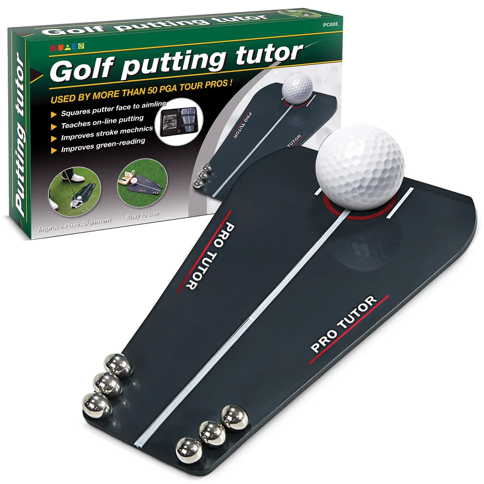 Golf Instructor Putter Trainer DP4007 Indoor Training Assist Portable Trainer Pelz
