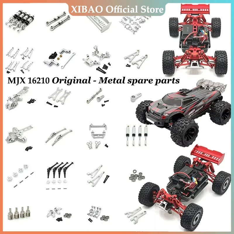 Aluminum Alloy Suspension Arm  Cup Set Upgrade Metal Parts Accessories for Mjx Hyper 1/16 Go  RC Car 16207 16208 16209 H16 H16BM