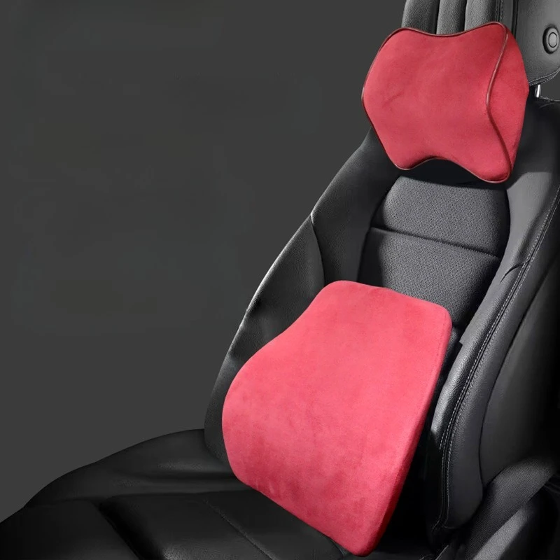 مسند رأس السيارة وسادة الرقبة مسند الرأس بالمقعد مسند الرأس الخلفي مسند الرأس وسادة رقبة السيارة نسيج ناعم تصميم احتضان ثلاثي الأبعاد #2