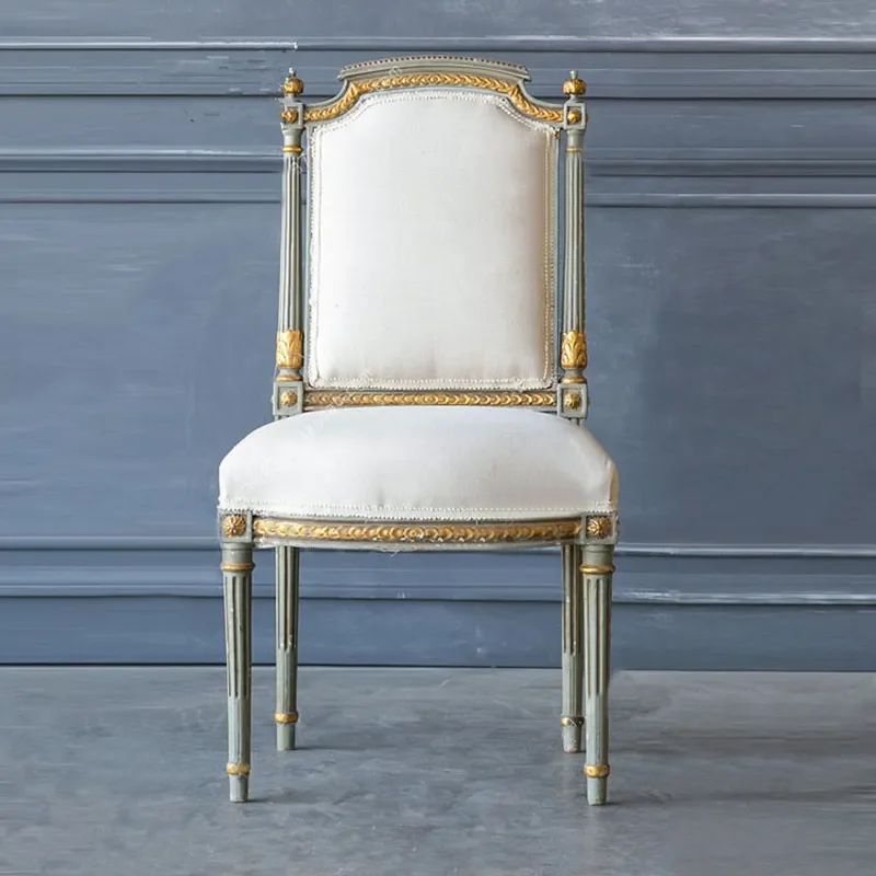 French Solid Wood Retro Carved Sofa Set Single Double Three Seater Small Apartment Living Room American Light Luxury Gold
