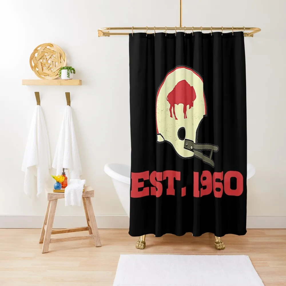 

Bills est. 1960 [Vintage Distressed] Shower Curtain Shower Bath Modern Bathroom Accessories Elegant Bathroom Curtain