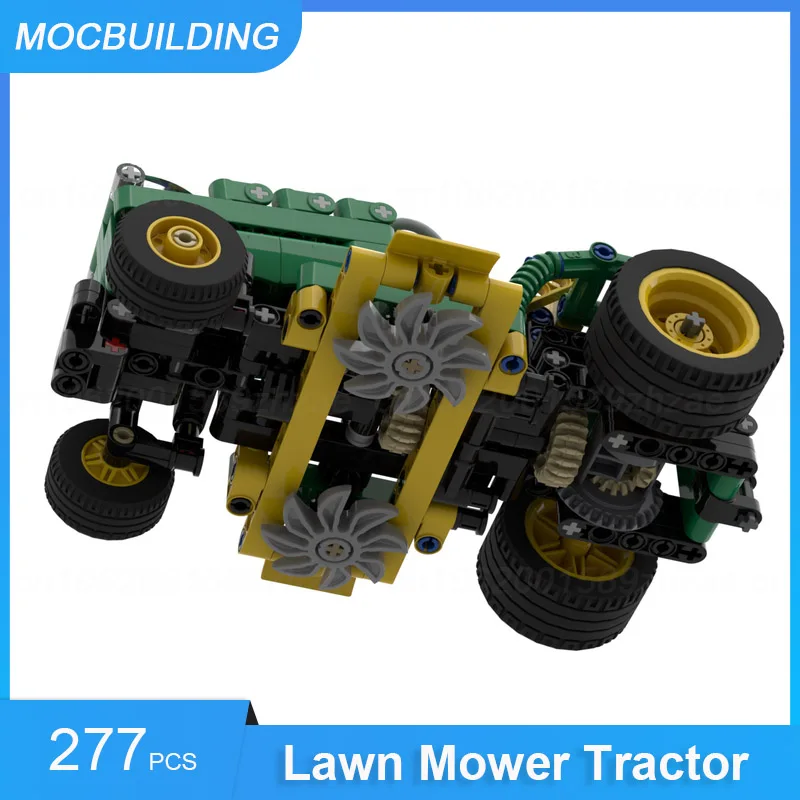 MOC Building Blocks Lawn Mower Tractor Model DIY Assemble Bricks Educational Creative Display Collection Toys Xmas Gifts 277PCS