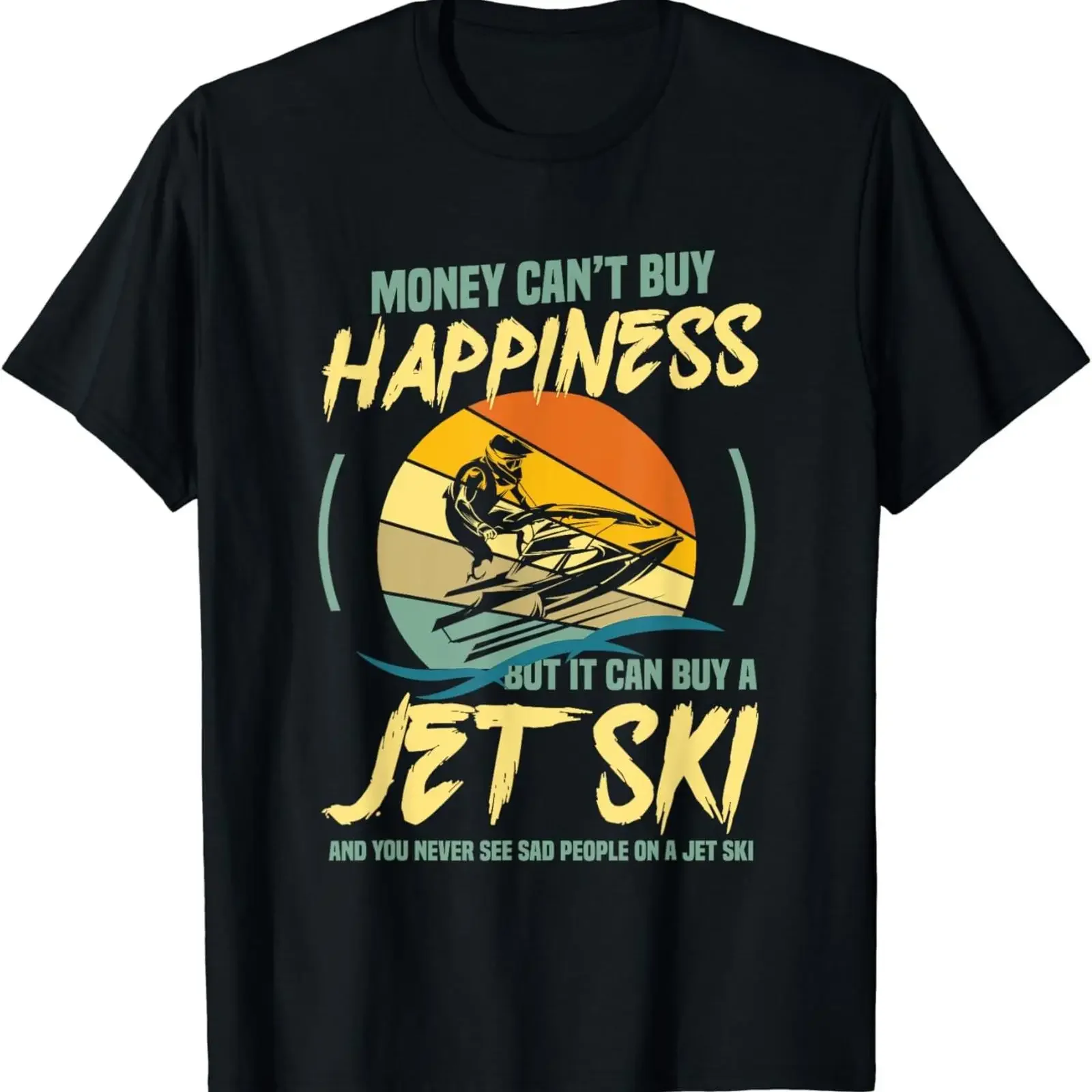 T shirt maglietta divertente jet ski regalo unisex vintage Washed Slightly Comfortable designer clothes Top For Everyday Wear