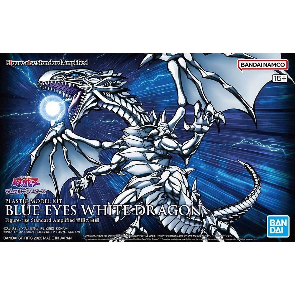 Bandai Original Model Garage Kit Figure-rise Series Yu-Gi-Oh 1/12 Blue-Eyes White Dragon Anime Action Figure Assembly Model Toys