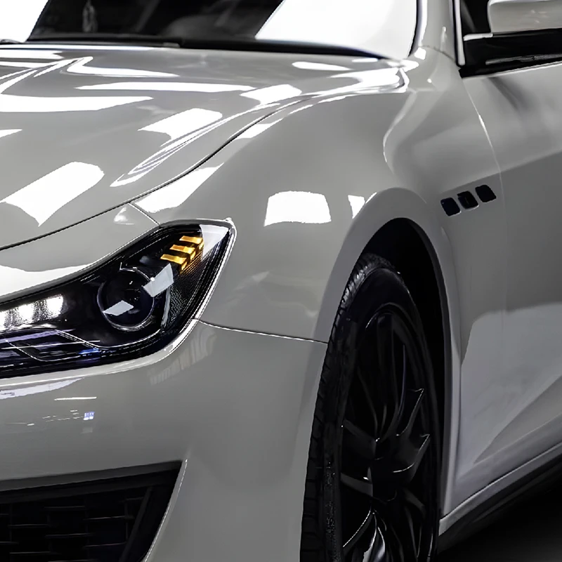 Premium Satin Sub-gray Car Vinyl Wrap Film 1.52x17m Anti-Scratch Self Healing TPU Material