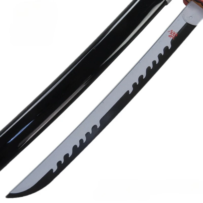 42 cm/16,54 pulgadas plástico Nylon Demon Slayer Katana colección espada samurái Kamado Tanjirou Agatsuma Zenitsu Cosplay arma Prop niño