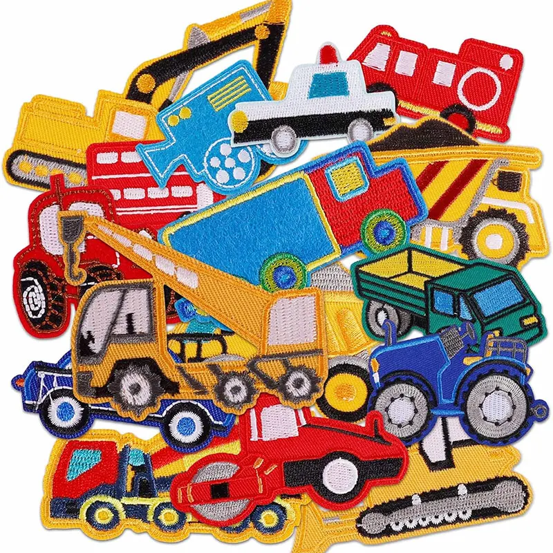 【セール中】5-17 個刺繍車パッチ漫画車アイアンでパッチ車両縫い付けパッチアップリケ子供のための DIY 服ジーンズバックパック
