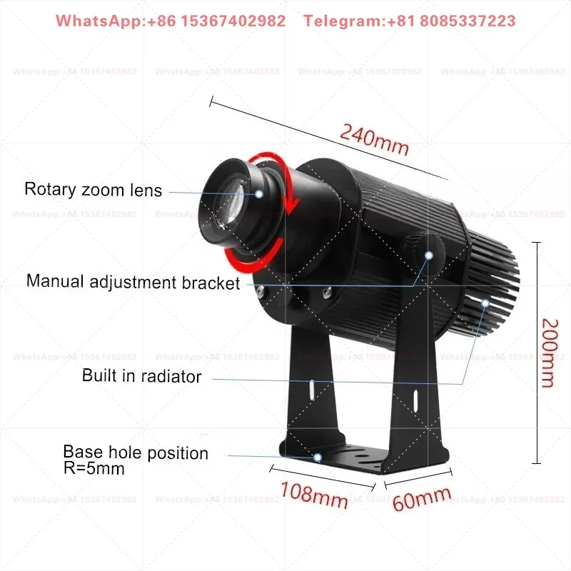 Hot selling sign color slide projector 35w logo light IP67 outdoor logo projector