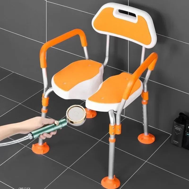 Toilet Step Stool Telescopic Tabouret De Douche Bathroom Stepping Adults Bathtub Chair Pliant Portable Silla Ducha Foot Stand