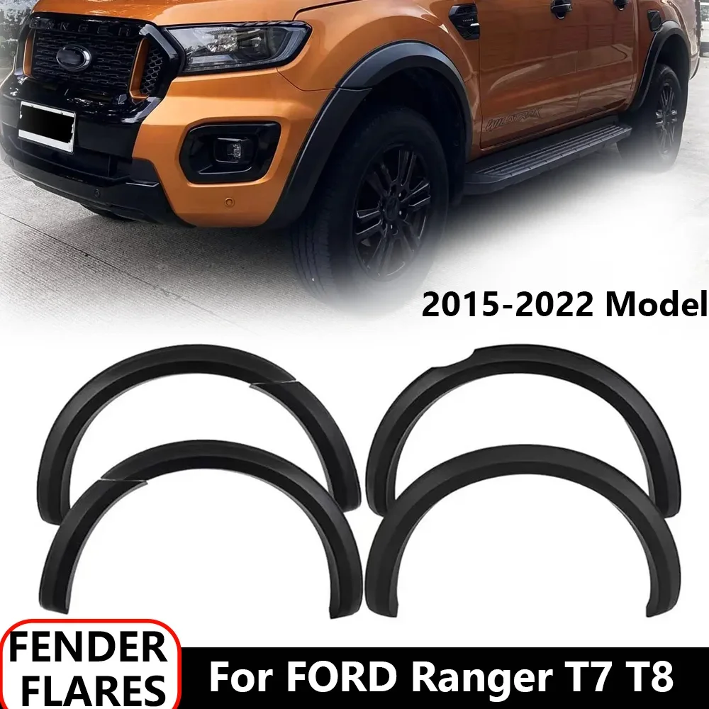 Fender Flares Wheel Arch For Ford Ranger T7 T8 2015-2022 Wildtrak XTL XL Mudguards Double Cabin Pickup Off Road Car Accessories view 2