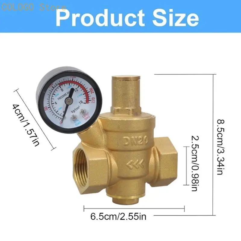 Picture 7: Versatile DN20 Brass Pressure Regulator with Gauges for Home & Industrial Use D0LD