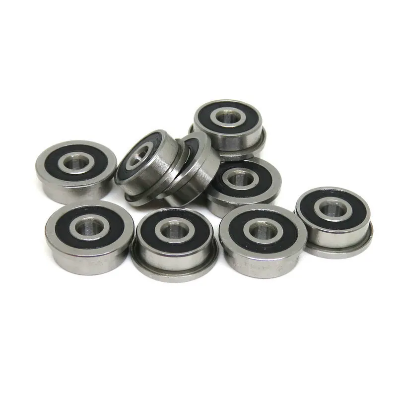 10Pcs F623 F686 F688 F689 F695 F696 F698 -2RS Bearing 5x13x4mm Flanged Miniature Deep Groove Ball Bearings for VORON 3D Printer