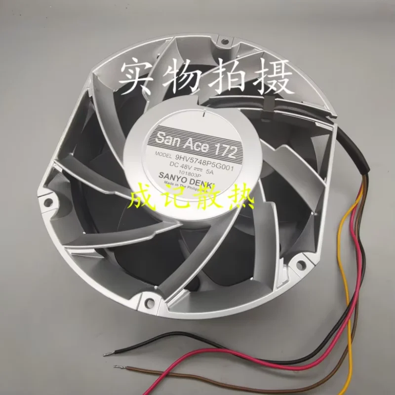 SANYO DENKI 9HV5748P5G001 DC 48V 5A 172x150x51mm 4-Wire Server Cooling Fan