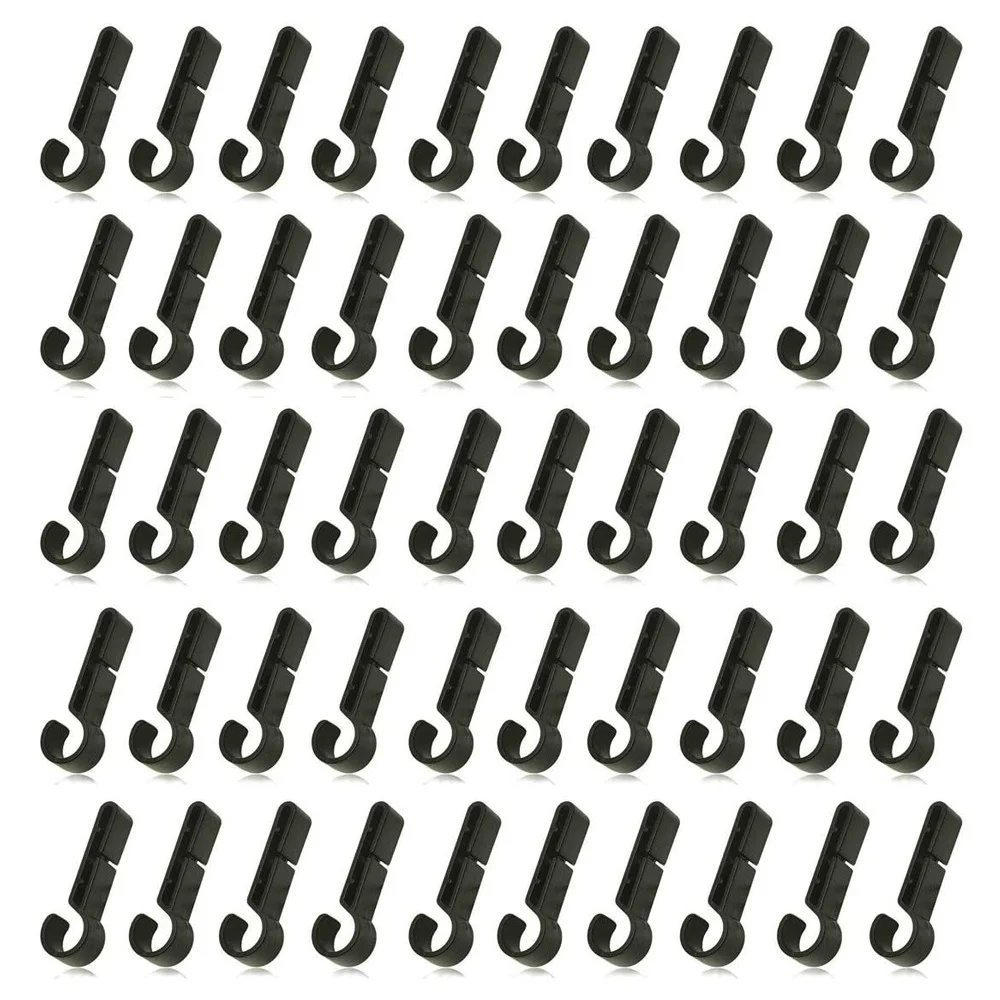 ABOK-Helmet Clips For Head Light Lamp Hard Hat Light Clips,Hardhat Accessory,Easily Mount Hook For Helmet,Cap Strap 100 Pcs