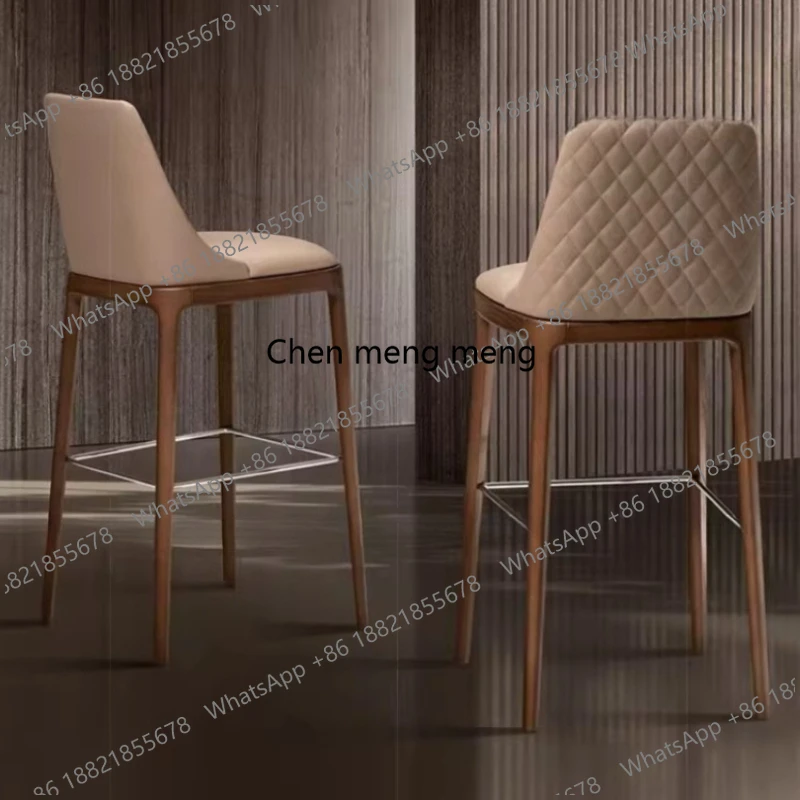 

Gaming Kitchen Bar Stools Modern Designer Leather Balcony Accent Bar Chairs Barber Minimalist Banqueta Lounge Suite Furniture