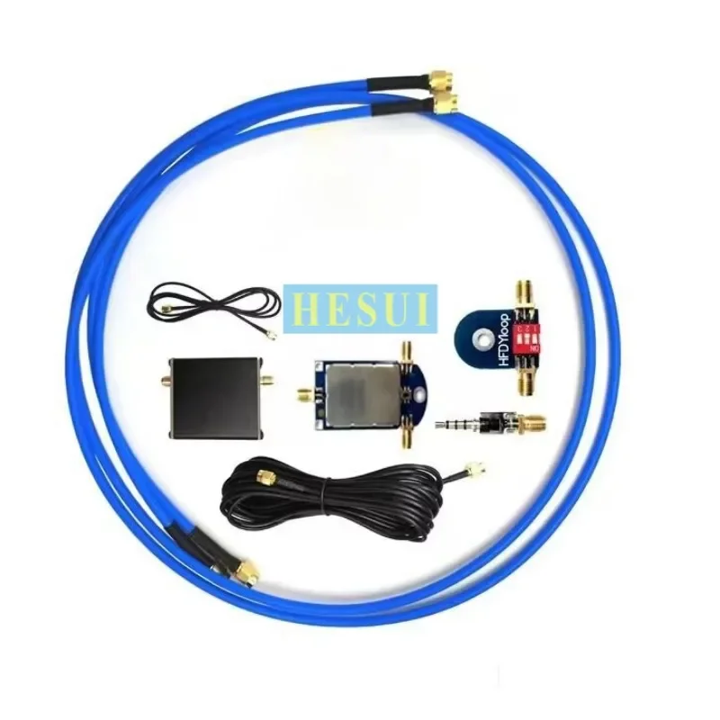 هوائي حلقة صغيرة قصيرة الموجة 50K-500MHz حلقة كاملة النطاق الاستقبال النشط HF AM FM VHF UHF SDR